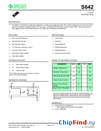 Datasheet S642 manufacturer Solid State
