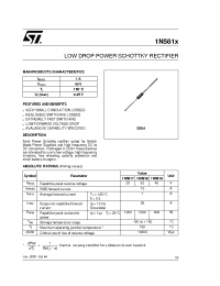Datasheet 1N581X manufacturer STMicroelectronics