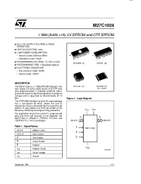 Datasheet 27C1024 manufacturer STMicroelectronics
