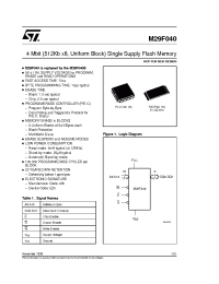 Datasheet 29F040 manufacturer STMicroelectronics