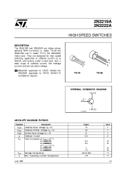 Datasheet 2N2222A manufacturer STMicroelectronics