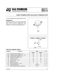Datasheet 2N3772 manufacturer STMicroelectronics