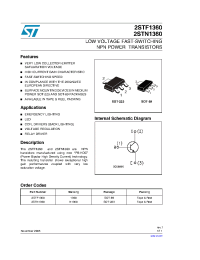 Datasheet 2STF1360 manufacturer STMicroelectronics
