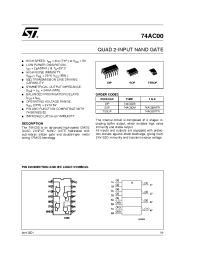 Datasheet 74AC00 manufacturer STMicroelectronics