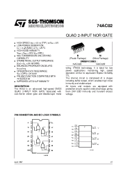 Datasheet 74AC02 manufacturer STMicroelectronics