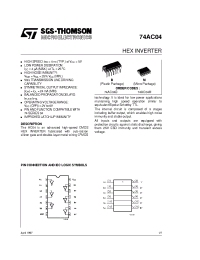 Datasheet 74AC04 manufacturer STMicroelectronics