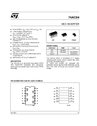 Datasheet 74AC04MTR manufacturer STMicroelectronics