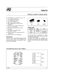 Datasheet 74AC10MTR manufacturer STMicroelectronics