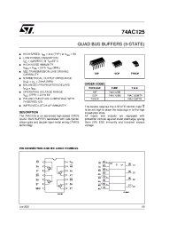 Datasheet 74AC125MTR manufacturer STMicroelectronics