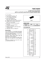 Datasheet 74AC16244TTR manufacturer STMicroelectronics