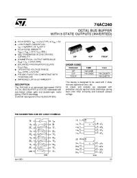 Datasheet 74AC240TTR manufacturer STMicroelectronics