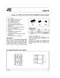Datasheet 74AC74TTR manufacturer STMicroelectronics