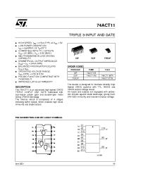 Datasheet 74ACT11TTR manufacturer STMicroelectronics
