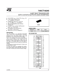 Datasheet 74ACT16245TTR manufacturer STMicroelectronics