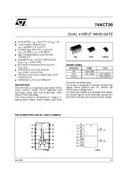 Datasheet 74ACT20MTR manufacturer STMicroelectronics