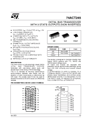 Datasheet 74ACT245TTR manufacturer STMicroelectronics