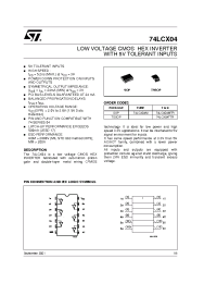 Datasheet 74LCX04TTR manufacturer STMicroelectronics