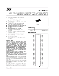 Datasheet 74LCX16373A manufacturer STMicroelectronics