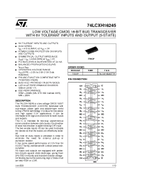 Datasheet 74LCXH16245TTR manufacturer STMicroelectronics