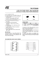 Datasheet 74LVCU04ATTR manufacturer STMicroelectronics