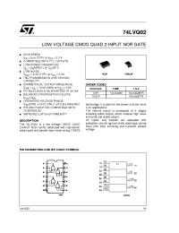 Datasheet 74LVQ02TTR manufacturer STMicroelectronics