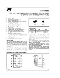 Datasheet 74LVX257TTR manufacturer STMicroelectronics