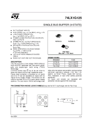 Datasheet 74LX1G125STR manufacturer STMicroelectronics