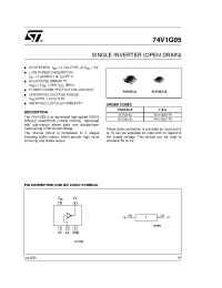 Datasheet 74V1G05CTR manufacturer STMicroelectronics