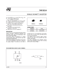 Datasheet 74V1G14CTR manufacturer STMicroelectronics