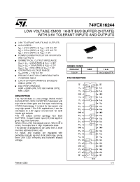 Datasheet 74VCX16244TTR manufacturer STMicroelectronics