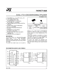 Datasheet 74VHCT139ATTR manufacturer STMicroelectronics