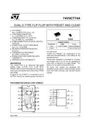 Datasheet 74VHCT74AMTR manufacturer STMicroelectronics