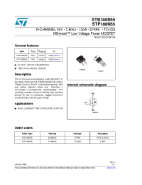Datasheet B180N55 manufacturer STMicroelectronics