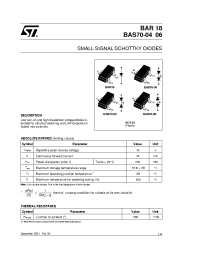 Datasheet BAR18 manufacturer STMicroelectronics