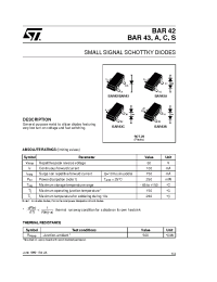 Datasheet BAR43 manufacturer STMicroelectronics