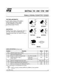Datasheet BAT54ACJW manufacturer STMicroelectronics