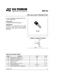Datasheet BD179 manufacturer STMicroelectronics