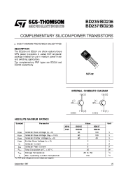 Datasheet BD238 manufacturer STMicroelectronics