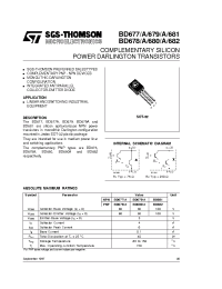 Datasheet BD670 manufacturer STMicroelectronics