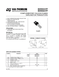 Datasheet BDW94CFP manufacturer STMicroelectronics
