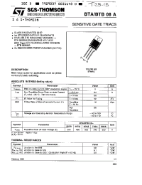 Datasheet BTA08A-400A manufacturer STMicroelectronics