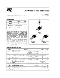 Datasheet BTA16-600SWRG manufacturer STMicroelectronics