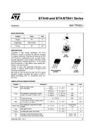 Datasheet BTA40-700B manufacturer STMicroelectronics