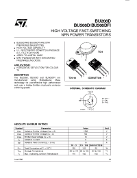 Datasheet BU208D manufacturer STMicroelectronics