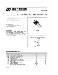 Datasheet BU406 manufacturer STMicroelectronics