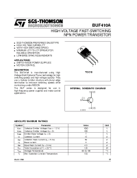 Datasheet BUF410A manufacturer STMicroelectronics