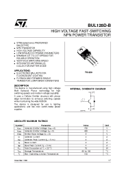 Datasheet BUL128D-B manufacturer STMicroelectronics