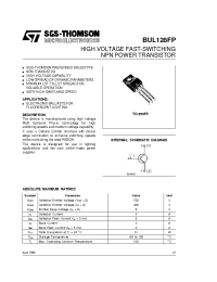 Datasheet BUL128FP manufacturer STMicroelectronics