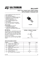 Datasheet BUL310FP manufacturer STMicroelectronics