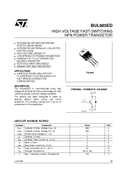 Datasheet BUL903 manufacturer STMicroelectronics